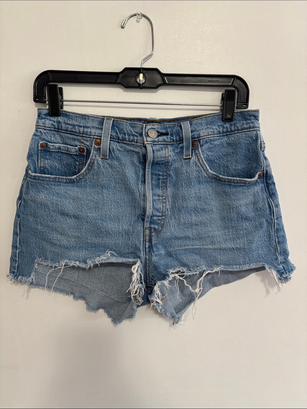 Levi’s 501 Original High Rise Cutoff Denim Shorts W29 Distressed